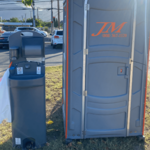 JM Portable Rentals on-site.